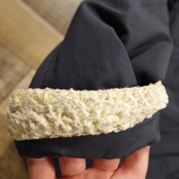 Columbia Hooded Insulated Jacket Women’s Large Navy Winter Sherpa Trim - Picture 12 of 16